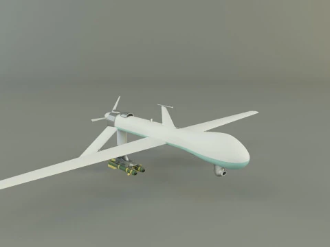 Predator unmanned aerial vehicle 3D Model