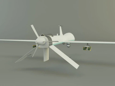 Predator unmanned aerial vehicle 3D Model