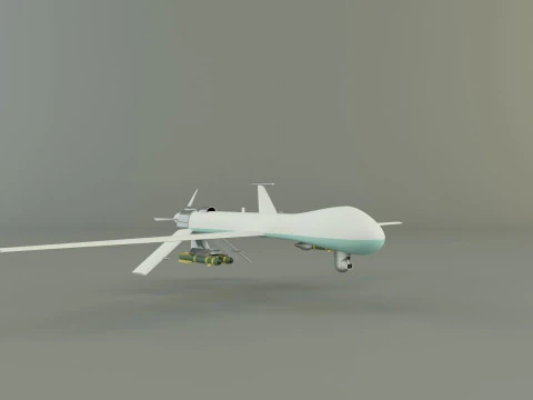 Predator unmanned aerial vehicle 3D Model