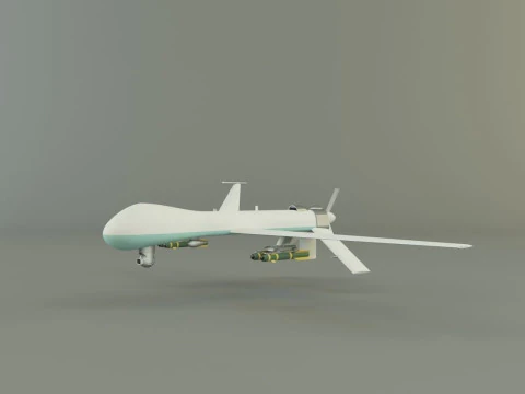 Predator unmanned aerial vehicle 3D Model