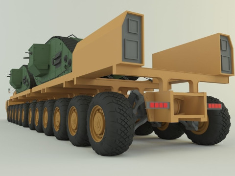 Maz-7907- Mark V tank military vehicle 3D Model