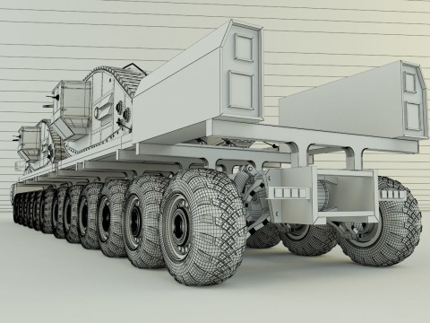 Maz-7907- Mark V tank military vehicle 3D Model