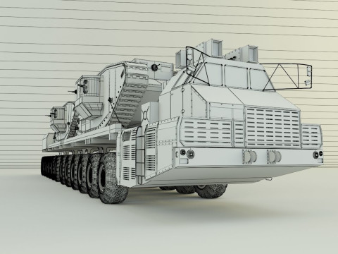 Maz-7907- Mark V tank military vehicle 3D Model