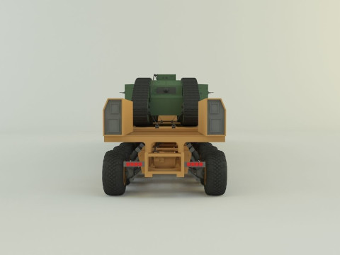 Maz-7907- Mark V tank military vehicle 3D Model