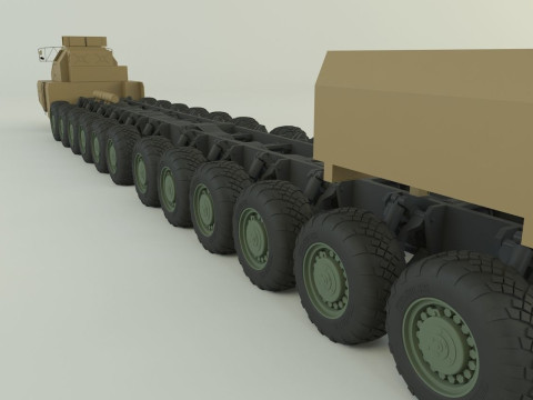 Maz-7907 military vehicle 3D Модель