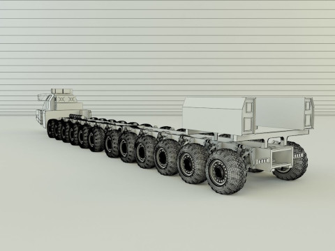 Maz-7907 military vehicle 3D Модель