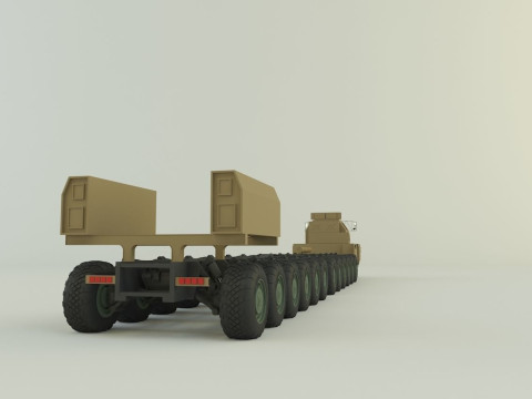 Maz-7907 military vehicle 3D Модель