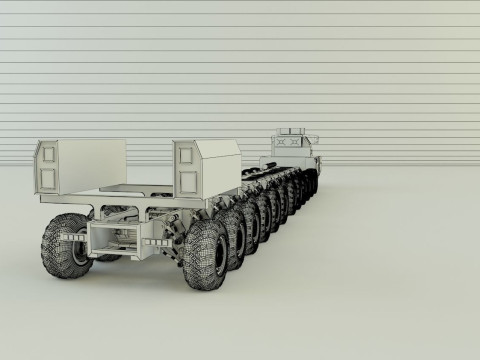 Maz-7907 military vehicle 3D Модель