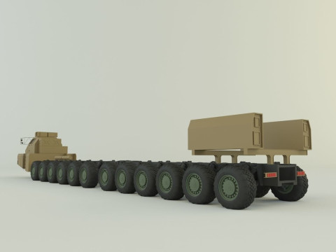 Maz-7907 military vehicle 3D Модель