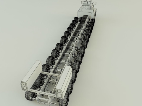Maz-7907 military vehicle 3D Модель