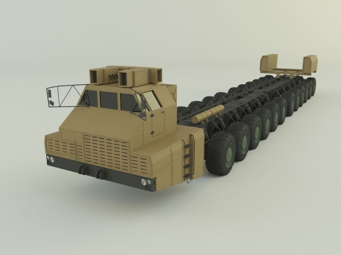 Maz-7907 military vehicle 3D Модель