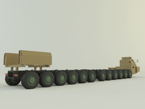 Maz-7907 military vehicle 3D Модель
