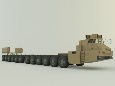 Maz-7907 military vehicle 3D Модель