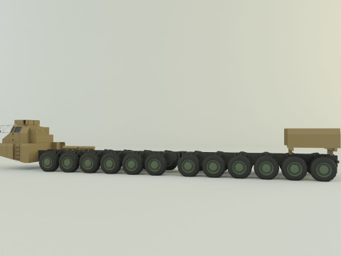 Maz-7907 military vehicle 3D Модель