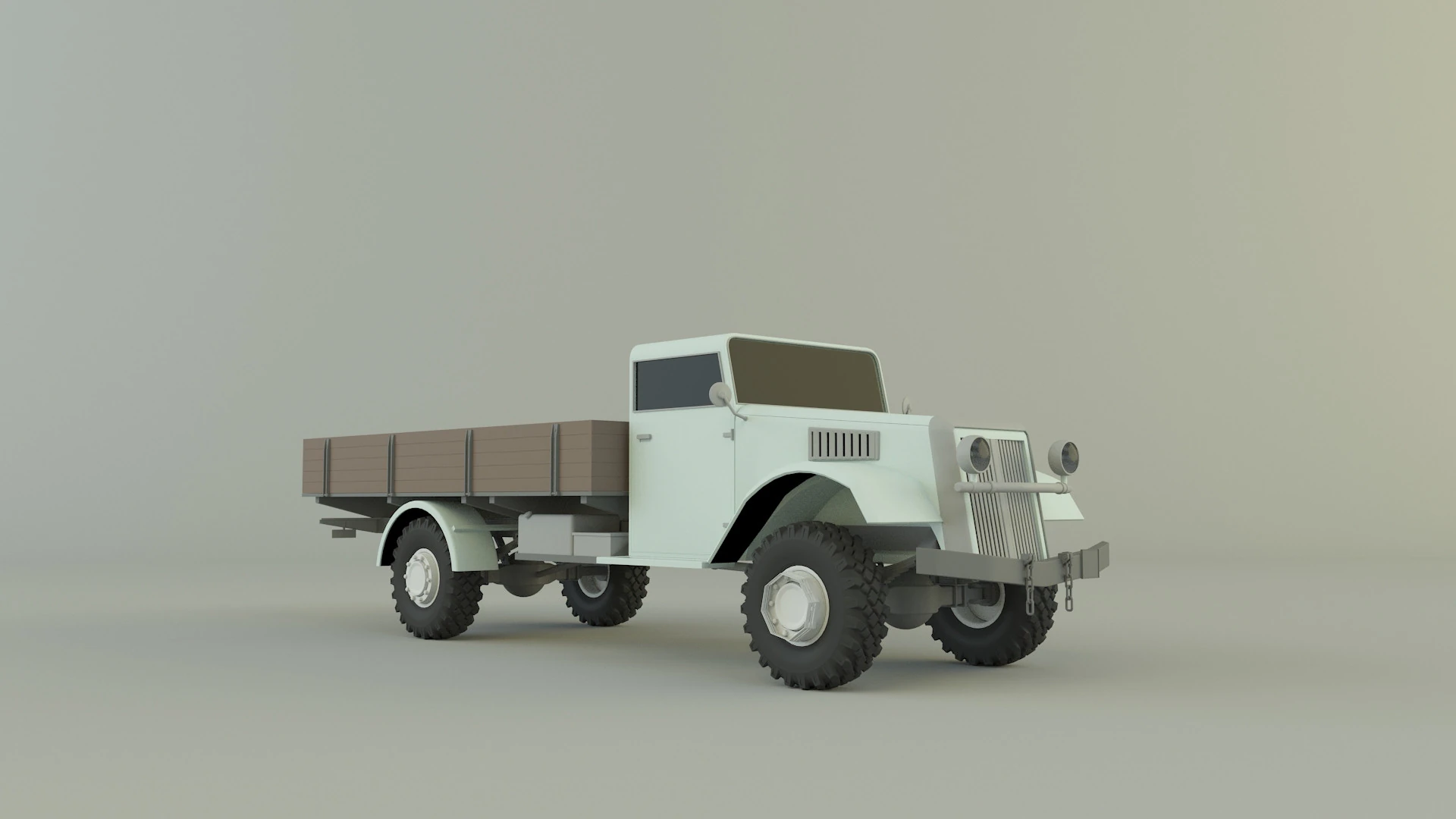 Classic pickup truck model 3D Model .c4d .max .obj .3ds .fbx .stl .blend 