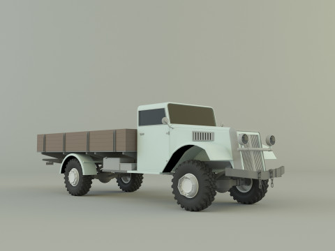 Classic pickup truck model Modèle 3D