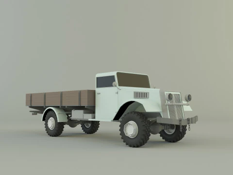 Klassisches Pickup-Truck-Modell 3D Modell