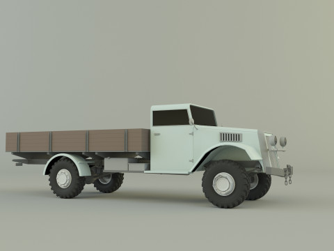 Classic pickup truck model Modelo 3D