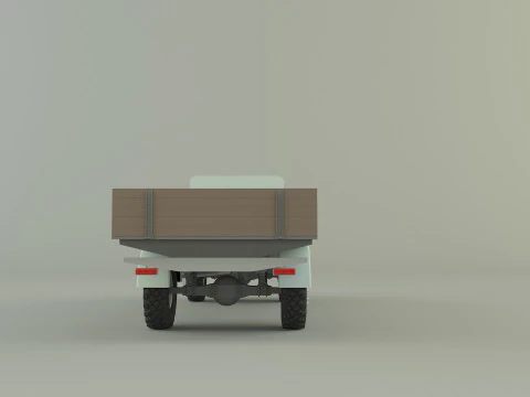 Classic pickup truck model 3D Model