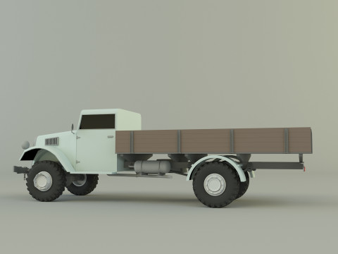 Classic pickup truck model Modelo 3D