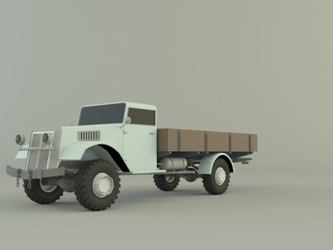 Classic pickup truck model Modelo 3D