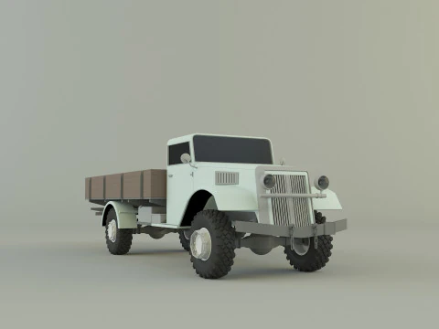 Classic pickup truck model 3D Model