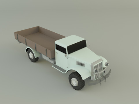 Classic pickup truck model Modelo 3D