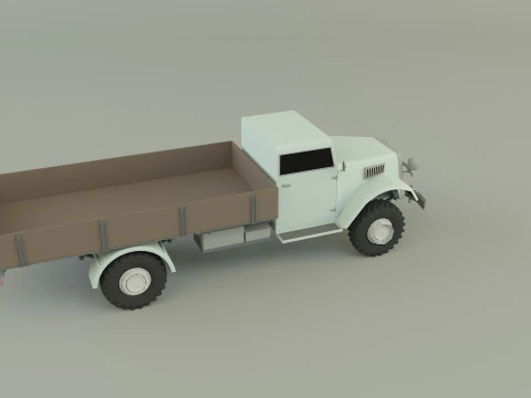 Classic pickup truck model 3D Model
