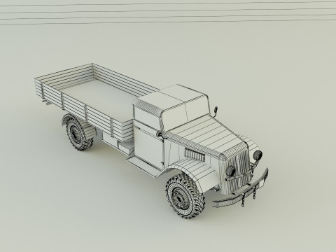 Classic pickup truck model Modelo 3D