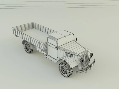 Classic pickup truck model 3D Model