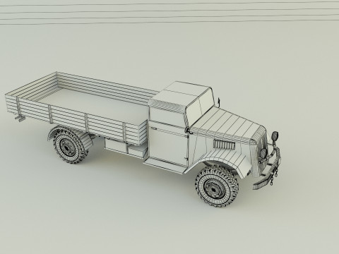 Classic pickup truck model Modelo 3D