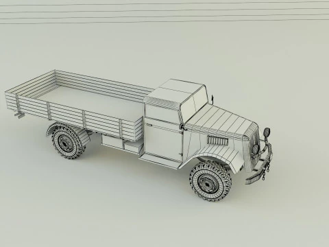Classic pickup truck model 3D Model
