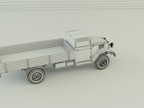 Classic pickup truck model Modelo 3D