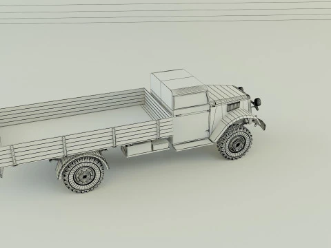 Classic pickup truck model 3D Model