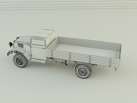 Classic pickup truck model Modelo 3D