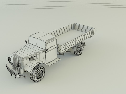 Classic pickup truck model Modelo 3D
