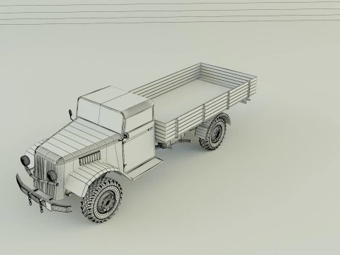 Classic pickup truck model 3D Model