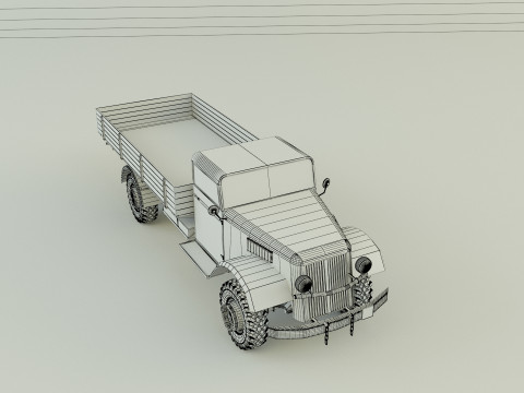 Classic pickup truck model Modelo 3D