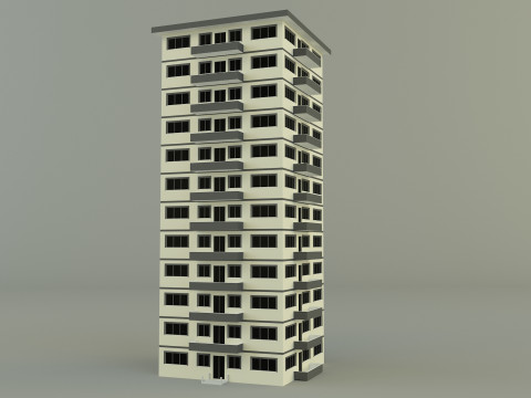 High rise apartment model 3D 模型