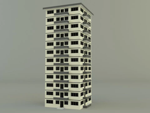 High rise apartment model 3D Model
