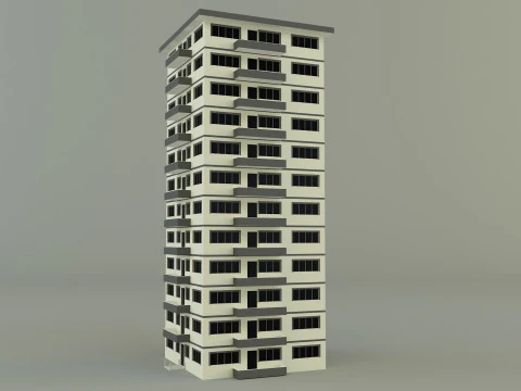 High rise apartment model 3D Model