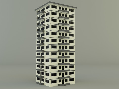 High rise apartment model 3D 模型