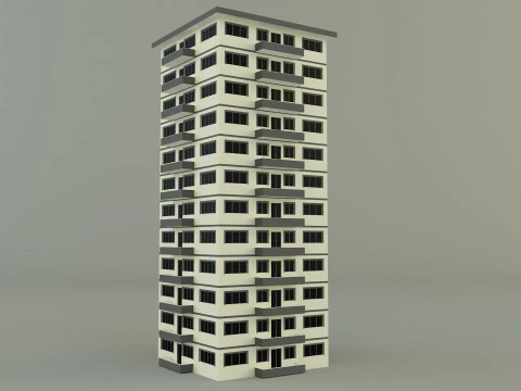 High rise apartment model 3D Model