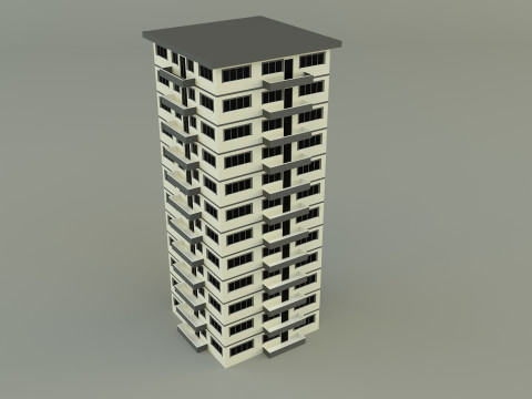 High rise apartment model 3D 模型