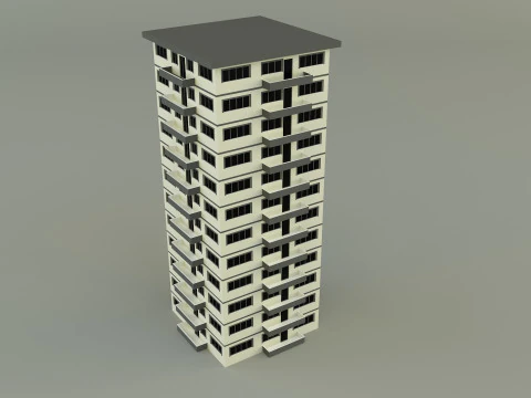 High rise apartment model 3D Model