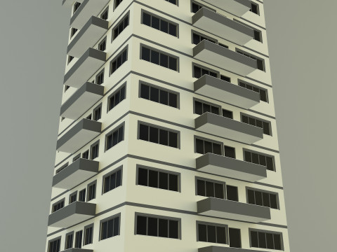High rise apartment model 3D 模型