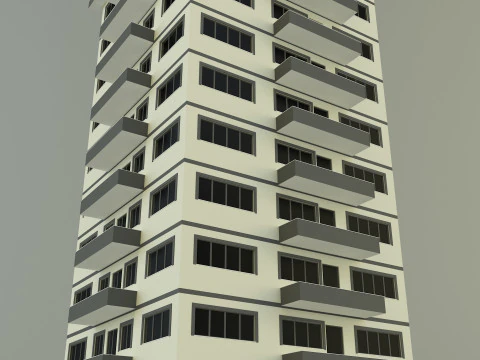 High rise apartment model 3D Model