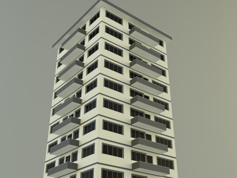 High rise apartment model 3D 模型