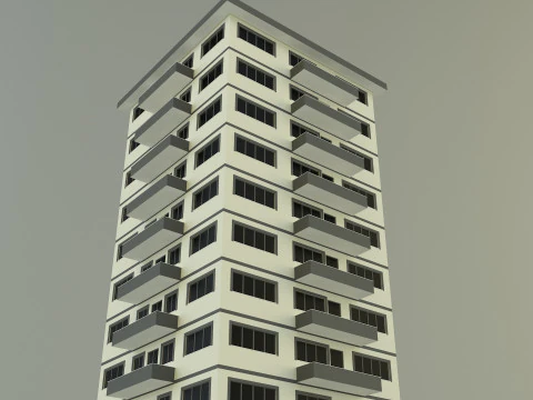 High rise apartment model 3D Model