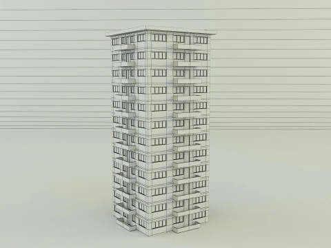 High rise apartment model 3D Model